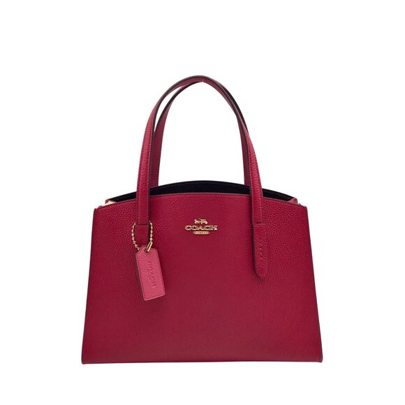 Coach Pebbled Leather Charlie 28 Carryall Satchel In Colorblock 69446 - Picture 1 of 12